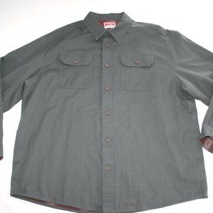 Wrangler Flannel Lined Shirt Men XL NEW Gray